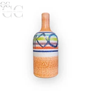 Vasetto mono fiore in ceramica dipinta a mano